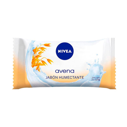 JABON PASTILLA NIVEA Avena 3x125 Grs