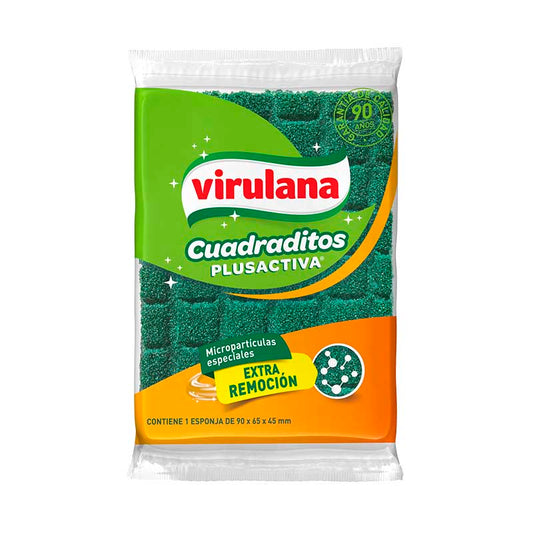 ESPONJA VIRULANA CUADRADITOS 96 Un.