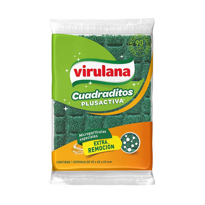 ESPONJA VIRULANA CUADRADITOS 96 Un.