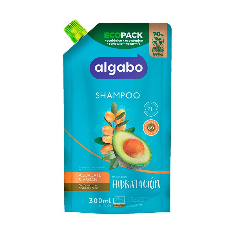 SHAMPOO ALGABO AGUACATE D/P 300 ml.