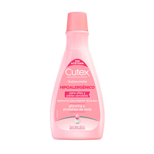 QUITAESMALTE CUTEX HIPOALARGENICO 50 ml.