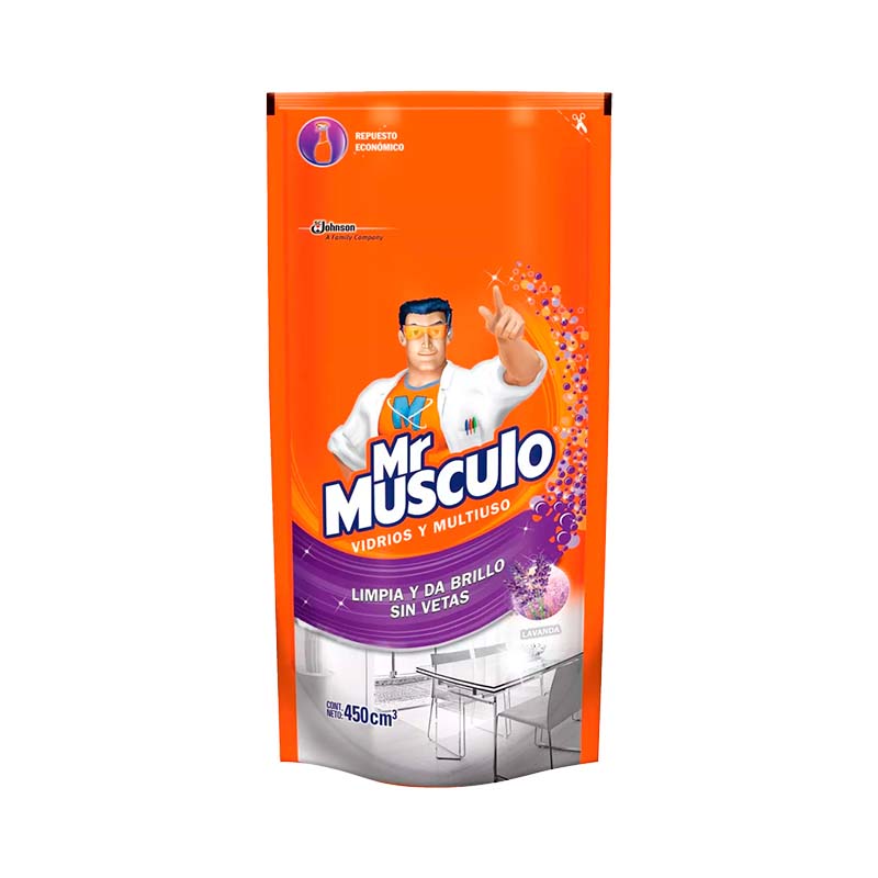 LIMPIADOR Mr.MUSCULO Vidrio Lav 450 CC.