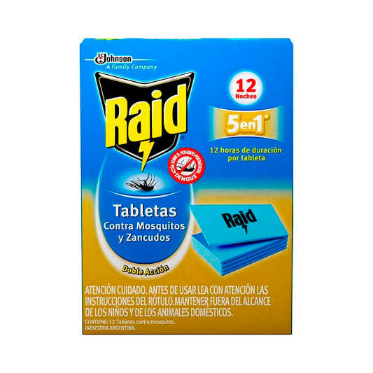TABLETAS RAID 12 Un.