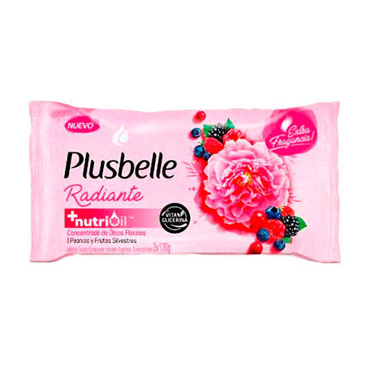 JABON GLICERINA PLUSBELLE RADIANTE 3x120