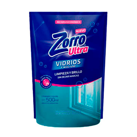 LIMPIADOR ZORRO VIDRIO 450 ml.