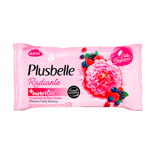 JABON GLICERINA PLUSBELLE RADIANTE 120 Grs