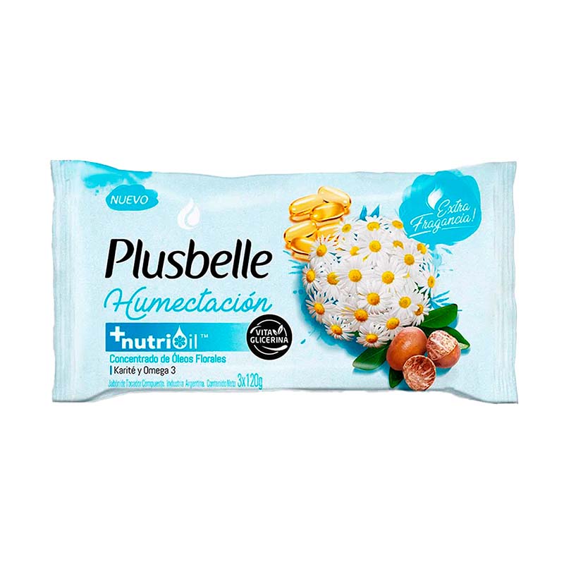 JABON GLICERINA PLUSBELLE HUMECT. 3x120 Grs
