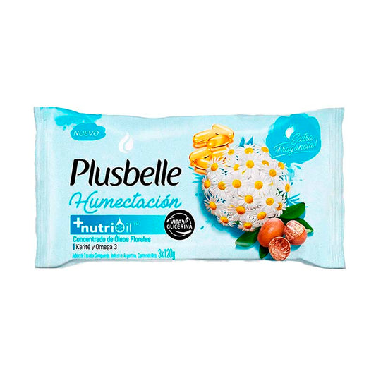 JABON GLICERINA PLUSBELLE HUMECT. 3x120 Grs