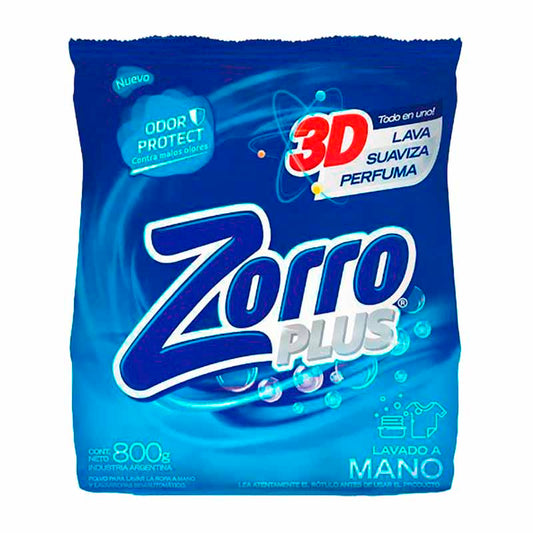 JABON POLVO ZORRO 800 Grs