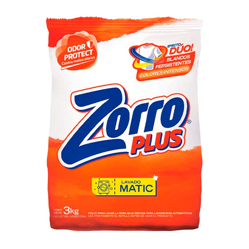 JABON POLVO ZORRO MATIC 3 Kgs