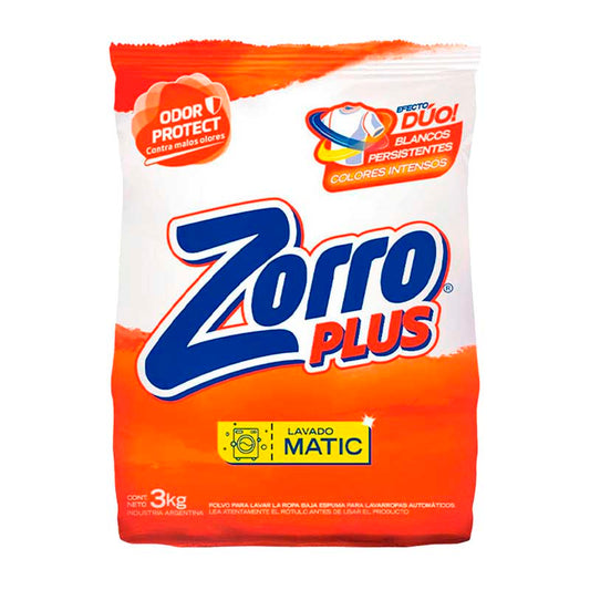 JABON POLVO ZORRO MATIC 3 Kgs