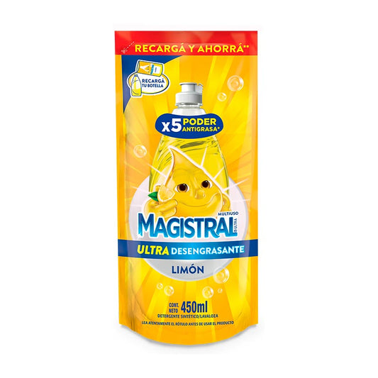 LAVAVAJILLA MAGISTRAL LIMON ULTRA D/P 450 ml.