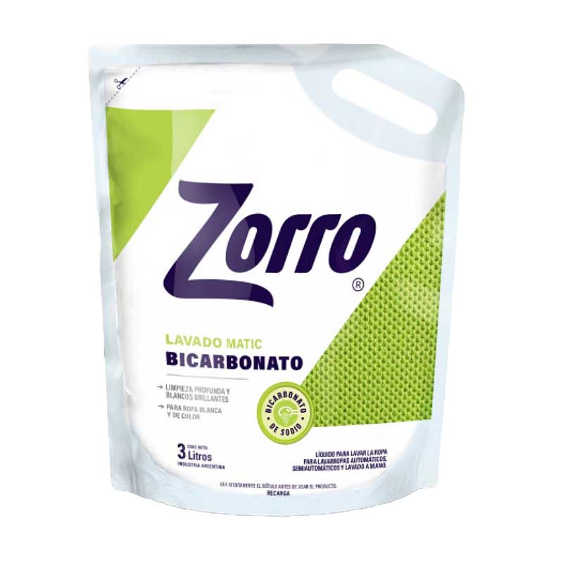 JABON LIQ. ZORRO BICARBONATO 3 Lt.