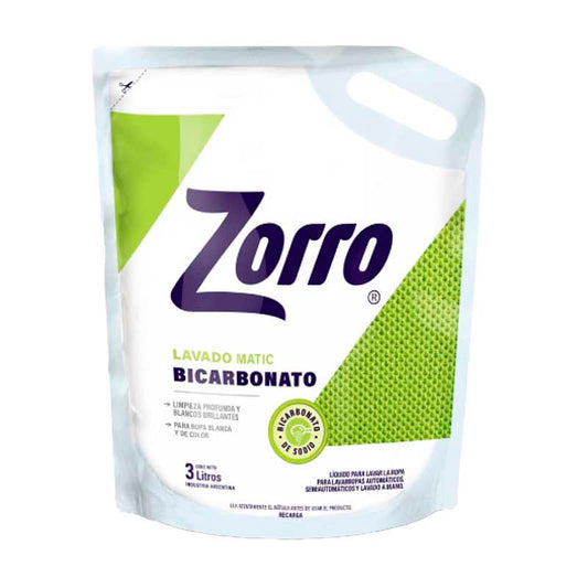 JABON LIQ. ZORRO BICARBONATO 3 Lt.