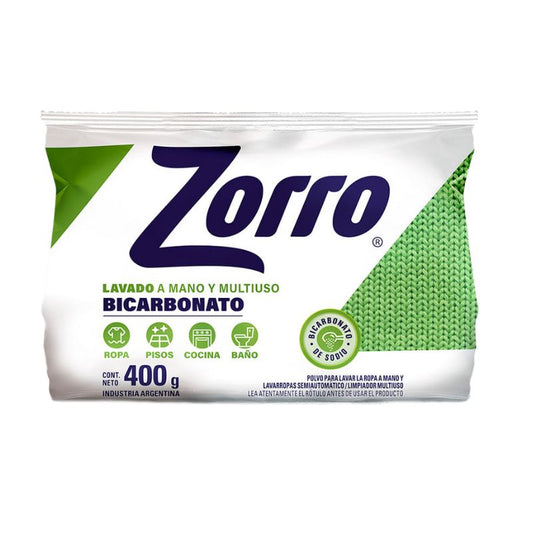 JABON POLVO ZORRO BICARB.AE 400 Grs