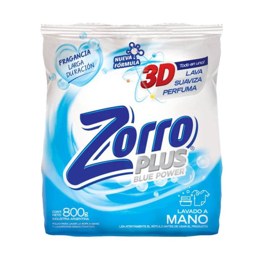 JABON POLVO ZORRO BICARB.BE 800 Grs