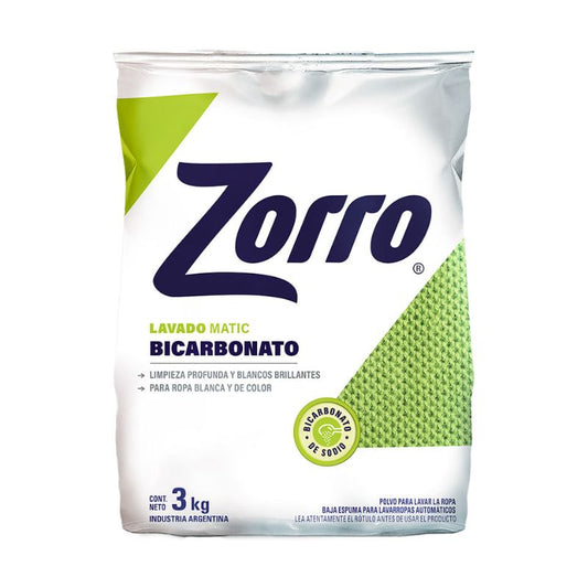 JABON POLVO ZORRO BICARB.AE 3 Kgs
