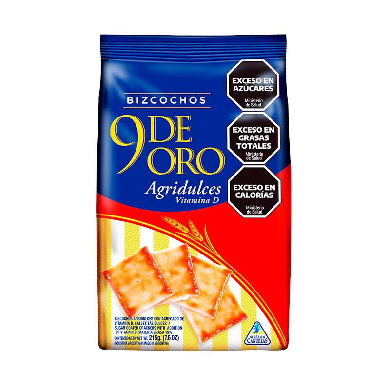 BIZCOCHOS 9 de ORO Agridulce 215 Grs