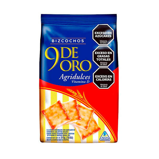 BIZCOCHOS 9 de ORO Agridulce 215 Grs