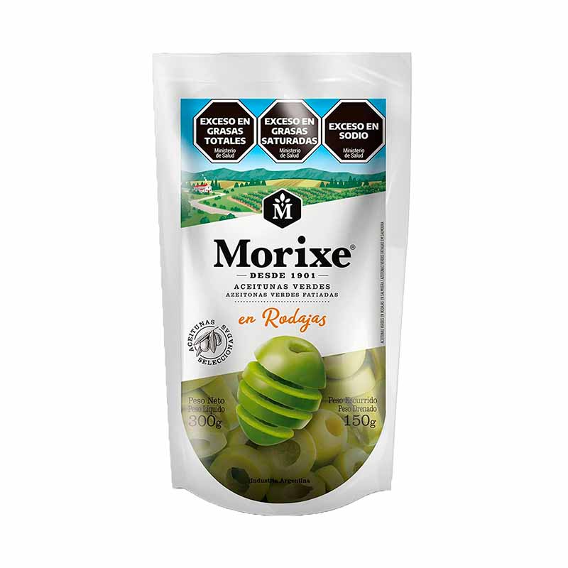 ACEITUNAS MORIXE VERDE RODAJA 300 Grs