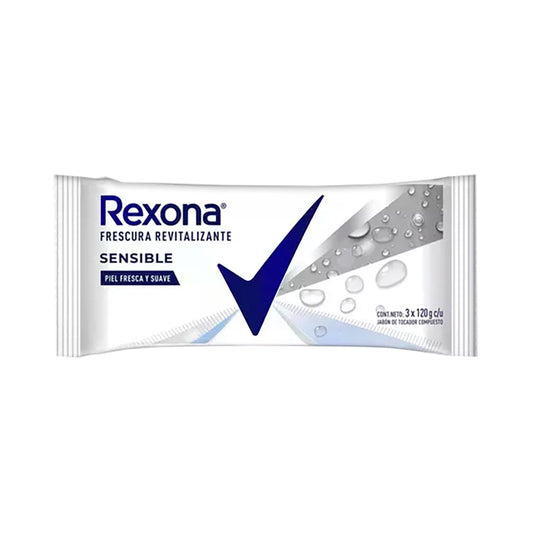 JABON TOCADOR REXONA SENSIBLE 3x120 Grs
