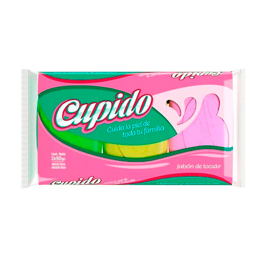 JABON TOCADOR CUPIDO TRICOLOR 3x90 Grs