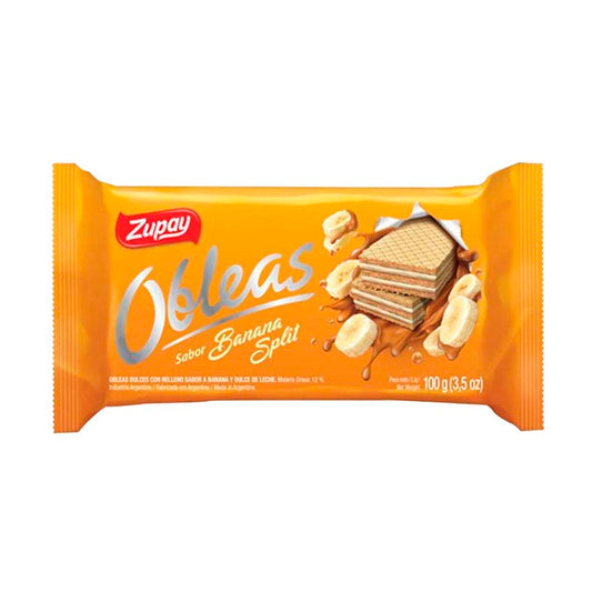 OBLEA ZUPAY BANANA SPLIT 100 Grs
