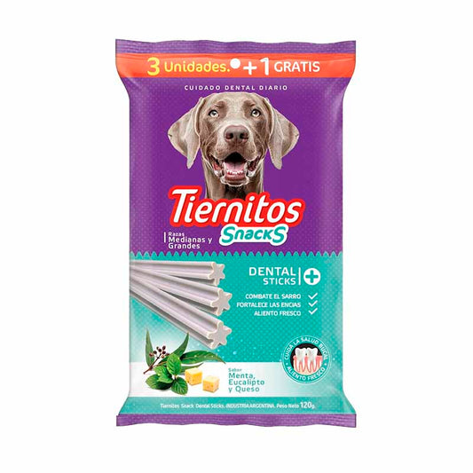 SNACK DENTAL TIERNITOS RAZA MED Y GDE 4 Un.