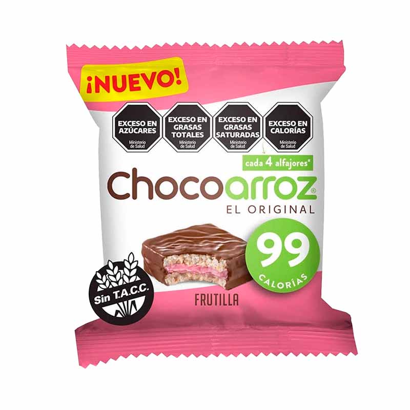 ALFAJOR CHOCOARROZ Frutilla 22 Grs