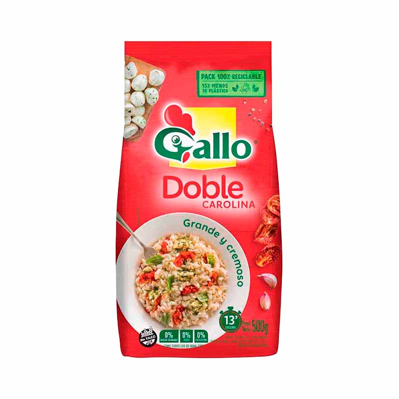 ARROZ GALLO DOBLE 500 Grs