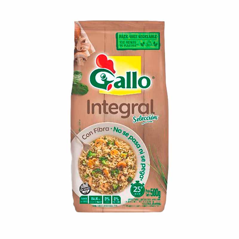 ARROZ GALLO INTEGRAL 500 Grs