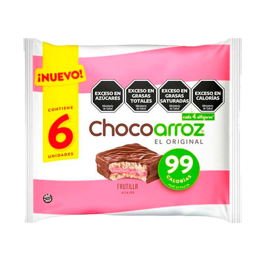 ALFAJOR CHOCOARROZ FRUTILLA 6 Un.