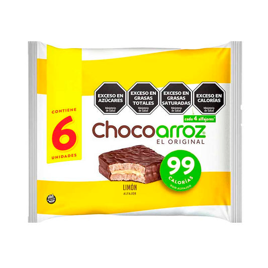 ALFAJOR CHOCOARROZ LIMON 6 Un.