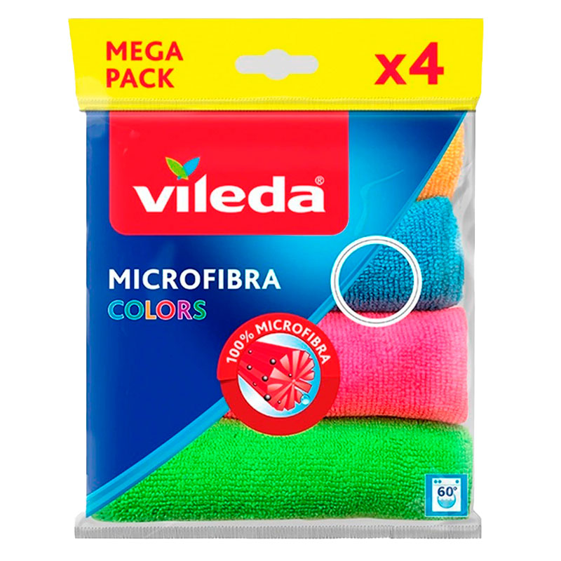 PA�O VILEDA MICROF.COLORS 4 Un.