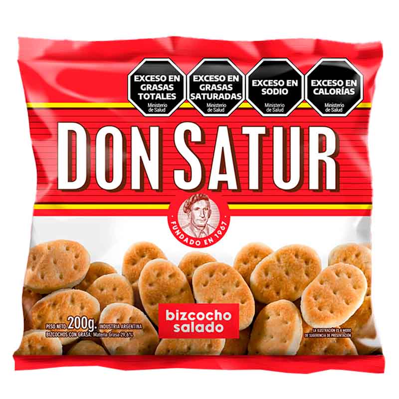BIZCOCHOS DON SATUR SALADOS 200 Grs