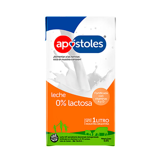 LECHE APOSTOLES SIN LACTOSA 1 Lt.