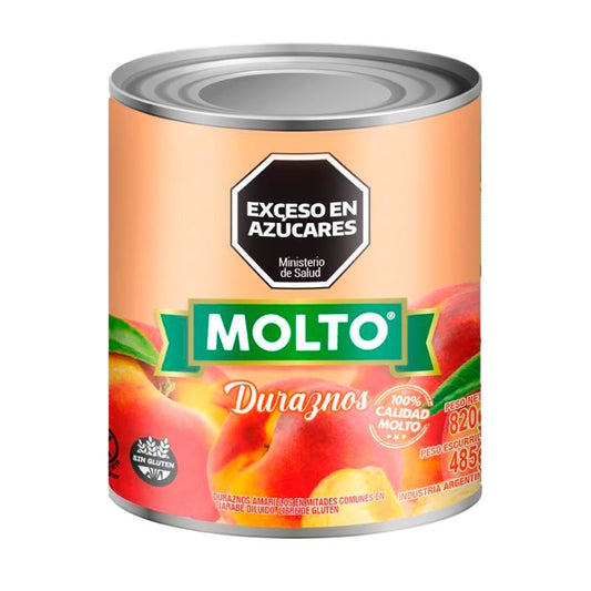 DURAZNO MOLTO MITADES 820 Grs