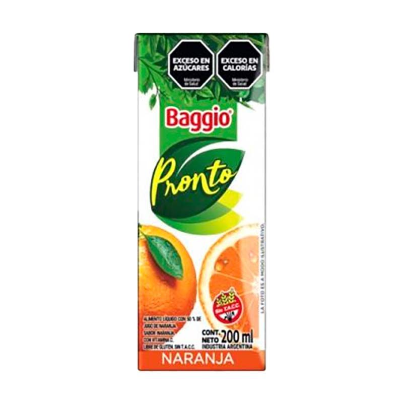JUGO BAGGIO NARANJA 200 CC.