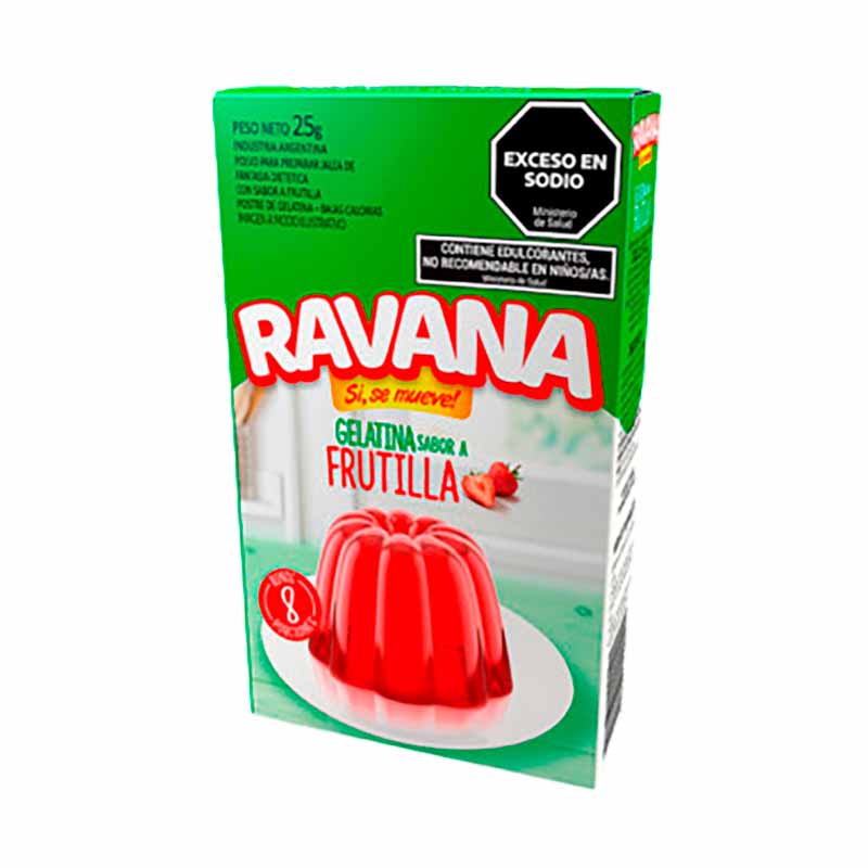 GELAT. LIGHT RAVANA FRUTILLA 25 Grs