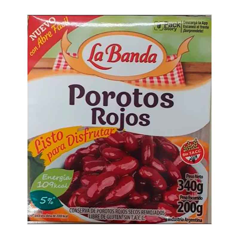 POROTO COLORADO LA BANDA TETRA 340 Grs