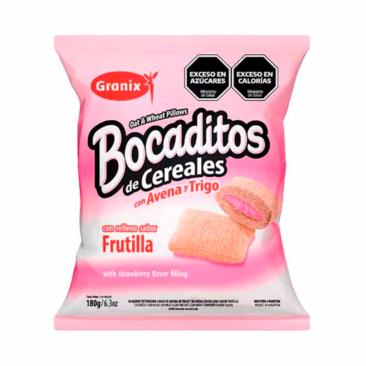 BOCADITOS GRANIX RELLENO FRUTILLA 180 Grs