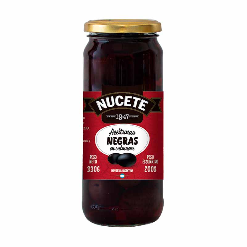 ACEITUNA NUCETE NEGRA FRASCO 200 Grs