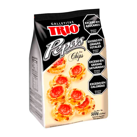 PEPAS TRIO C/CHIPS 500 Grs