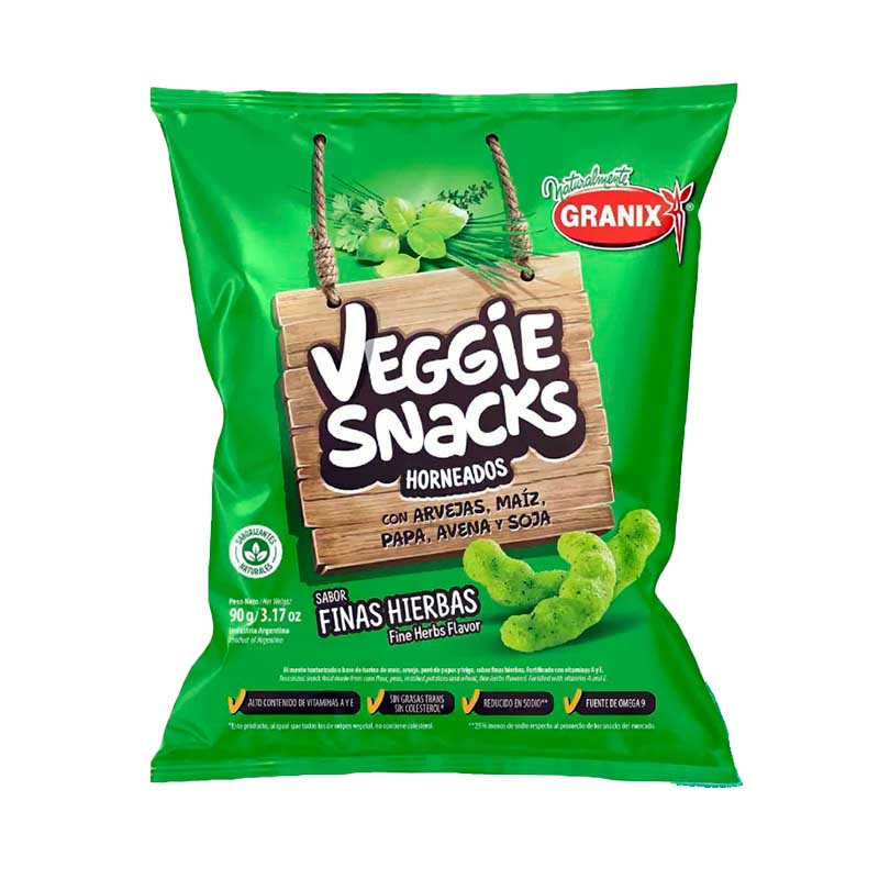 SNACKS VEGGIE GRANIX HIERBAS FINAS 90 Grs