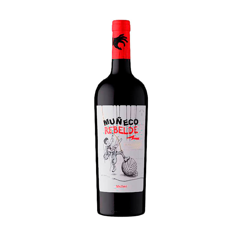 VINO MUNECO REBELDE MALBEC 750 CC.