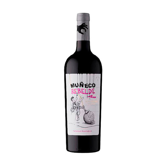 VINO MUNECO REBELDE CABERNET 750 CC.