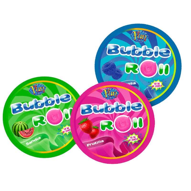 CHICLE FUN CANDY BUBBLE ROLL Un.