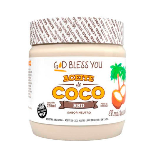 ACEITE COCO GOD BLESS YOU NEUTRO 225 ml.