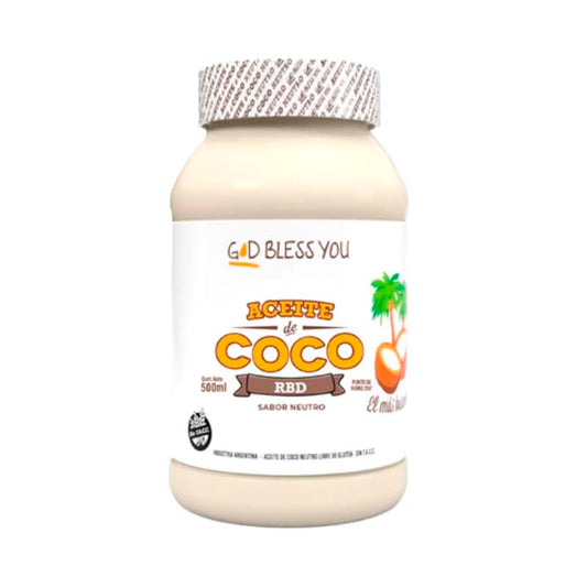ACEITE COCO GOD BLESS YOU NEUTRO 500 ml.