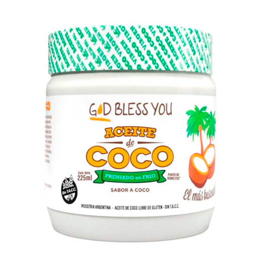 ACEITE COCO GOD BLESS YOU VIRGEN 225 ml.